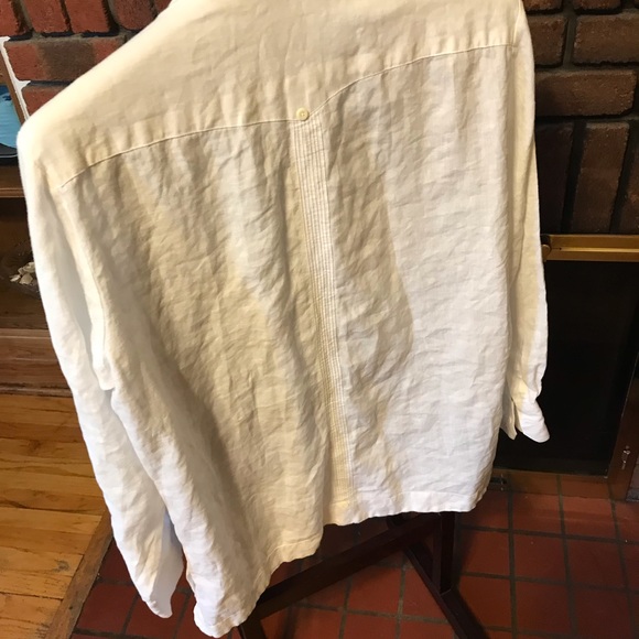 Authentic Oscar de la Renta linen oversized dress shirt or blazer size L - Picture 5 of 13